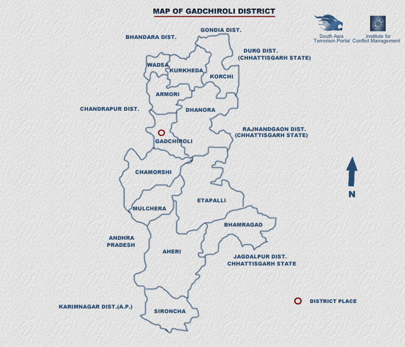 Map of Gadchiroli District