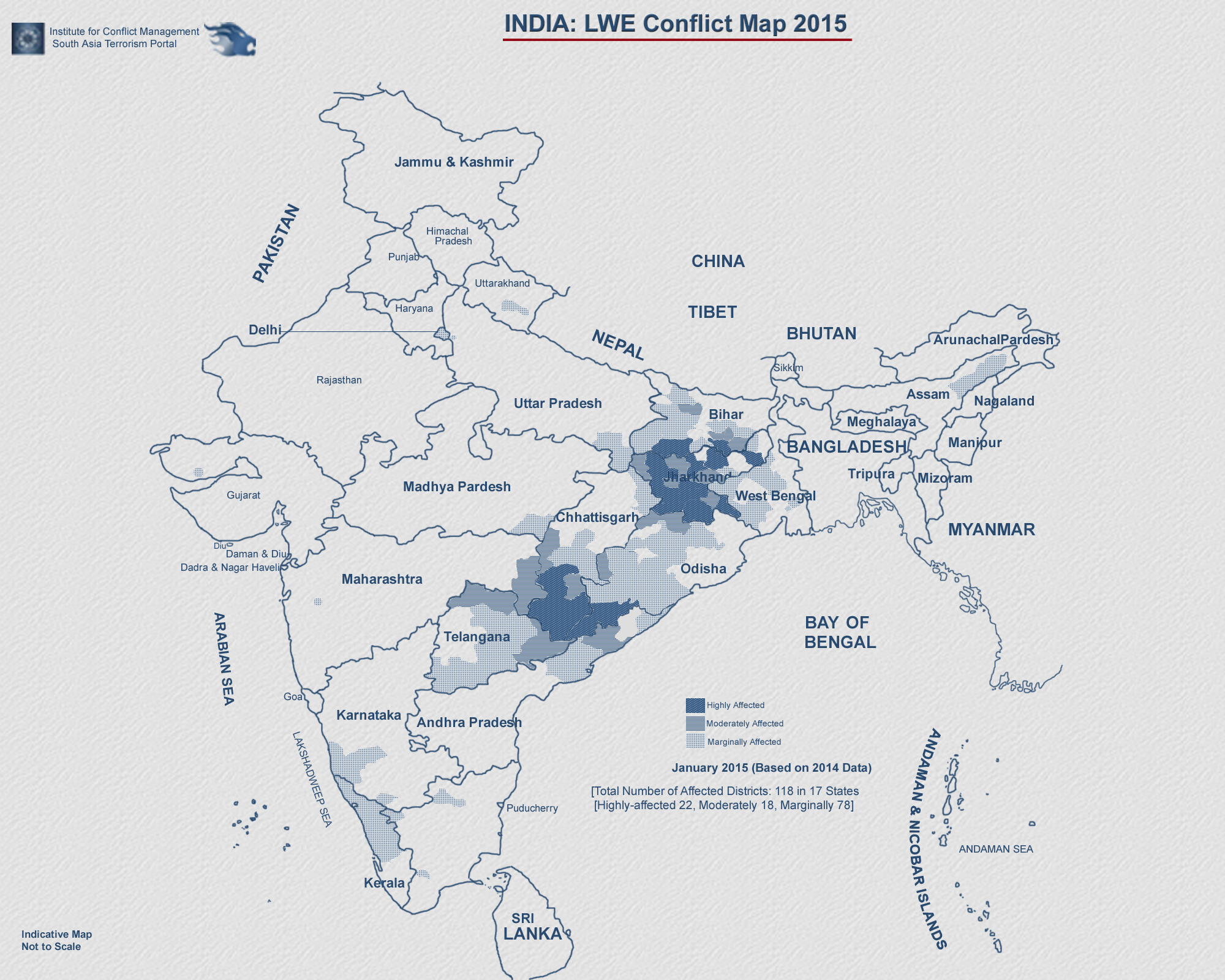 Maoist Conflict Map 2014